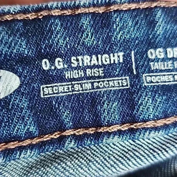 Old Navy O.G Straight High Rise Secret  SLIM Pockets Size 16 - Picture 4 of 4